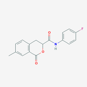 N-(4-fluorophenyl)-7-methyl-1-oxo-3,4-dihydro-1H-isochromene-3-carboxamide