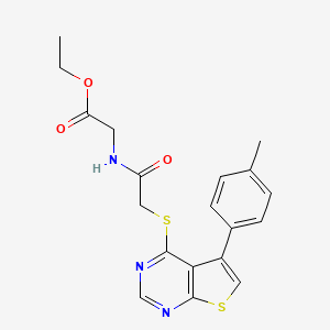 ethyl N-({[5-(4-methylphenyl)thieno[2,3-d]pyrimidin-4-yl]sulfanyl}acetyl)glycinate