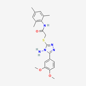 2-{[4-amino-5-(3,4-dimethoxyphenyl)-4H-1,2,4-triazol-3-yl]sulfanyl}-N-(2,4,6-trimethylphenyl)acetamide