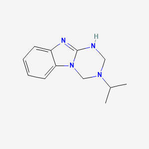 molecular formula C12H16N4 B12131187 3-(Propan-2-yl)-1,2,3,4-tetrahydro[1,3,5]triazino[1,2-a]benzimidazole 