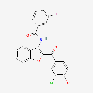 N-{2-[(3-chloro-4-methoxyphenyl)carbonyl]-1-benzofuran-3-yl}-3-fluorobenzamide