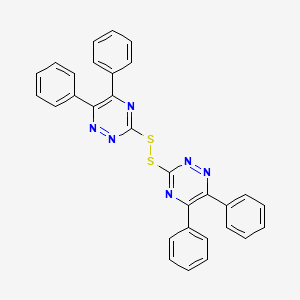 molecular formula C30H20N6S2 B12131216 1,2-Bis(5,6-diphenyl-1,2,4-triazin-3-yl)disulfane 