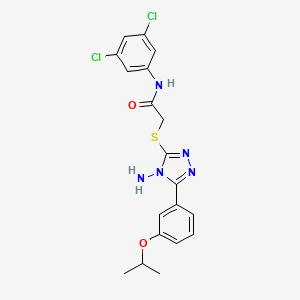 2-{4-amino-5-[3-(methylethoxy)phenyl](1,2,4-triazol-3-ylthio)}-N-(3,5-dichloro phenyl)acetamide