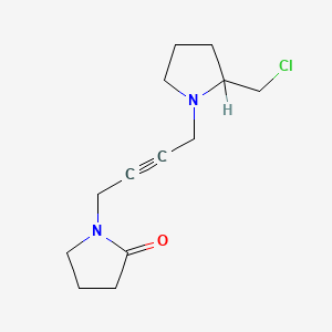 molecular formula C13H19ClN2O B1213126 N-(4-(2-Chloromethylpyrrolidino)-2-butynyl)-2-pyrrolidone CAS No. 93491-53-3