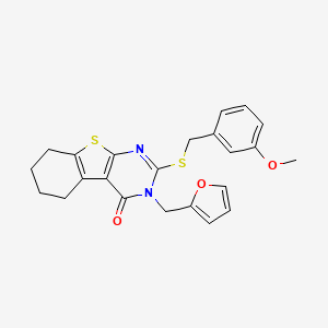 3-(furan-2-ylmethyl)-2-[(3-methoxybenzyl)sulfanyl]-5,6,7,8-tetrahydro[1]benzothieno[2,3-d]pyrimidin-4(3H)-one