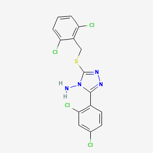 3-[(2,6-dichlorobenzyl)sulfanyl]-5-(2,4-dichlorophenyl)-4H-1,2,4-triazol-4-amine