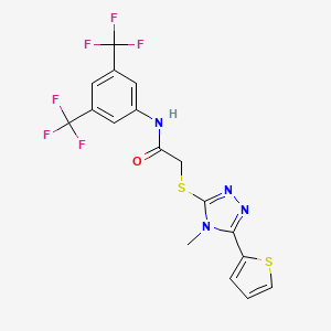 N-[3,5-bis(trifluoromethyl)phenyl]-2-{[4-methyl-5-(thiophen-2-yl)-4H-1,2,4-triazol-3-yl]sulfanyl}acetamide