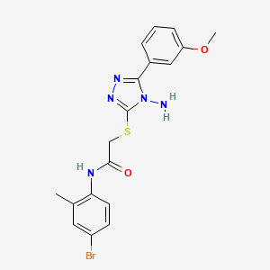 2-[4-amino-5-(3-methoxyphenyl)(1,2,4-triazol-3-ylthio)]-N-(4-bromo-2-methylphe nyl)acetamide