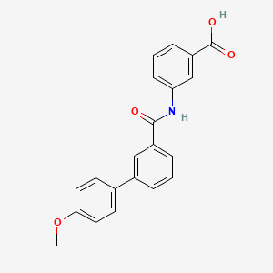 molecular formula C21H17NO4 B1213134 3-[[[3-(4-甲氧基苯基)苯基]-氧甲基]氨基]苯甲酸 