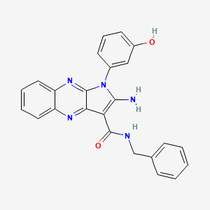 2-amino-N-benzyl-1-(3-hydroxyphenyl)-1H-pyrrolo[2,3-b]quinoxaline-3-carboxamide