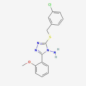 5-[(3-Chlorophenyl)methylthio]-3-(2-methoxyphenyl)-1,2,4-triazole-4-ylamine