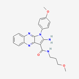 2-amino-1-(4-methoxyphenyl)-N-(3-methoxypropyl)-1H-pyrrolo[2,3-b]quinoxaline-3-carboxamide