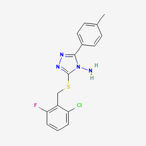 3-[(6-Chloro-2-fluorophenyl)methylthio]-5-(4-methylphenyl)-1,2,4-triazole-4-yl amine