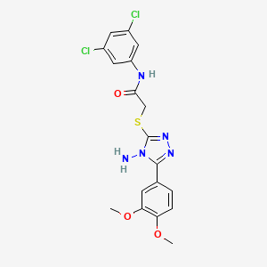 2-{[4-amino-5-(3,4-dimethoxyphenyl)-4H-1,2,4-triazol-3-yl]sulfanyl}-N-(3,5-dichlorophenyl)acetamide