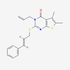 5,6-dimethyl-2-{[(2E)-3-phenylprop-2-en-1-yl]sulfanyl}-3-(prop-2-en-1-yl)thieno[2,3-d]pyrimidin-4(3H)-one