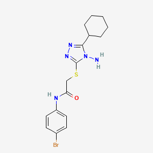 2-[(4-amino-5-cyclohexyl-4H-1,2,4-triazol-3-yl)sulfanyl]-N-(4-bromophenyl)acetamide