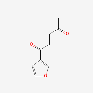 molecular formula C9H10O3 B1213159 1-(呋喃-3-基)戊烷-1,4-二酮 CAS No. 496-06-0