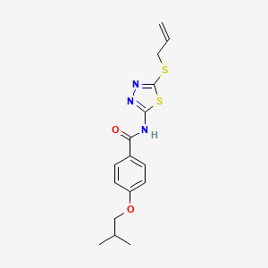 4-(2-methylpropoxy)-N-[5-(prop-2-en-1-ylsulfanyl)-1,3,4-thiadiazol-2-yl]benzamide