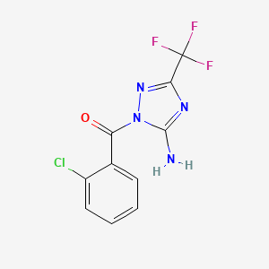 1-(2-chlorobenzoyl)-3-(trifluoromethyl)-1H-1,2,4-triazol-5-amine