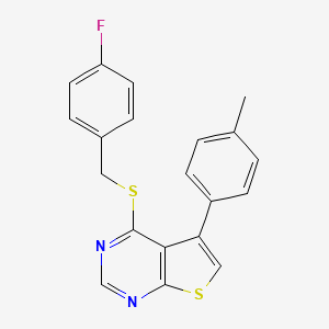 4-[(4-Fluorobenzyl)sulfanyl]-5-(4-methylphenyl)thieno[2,3-d]pyrimidine