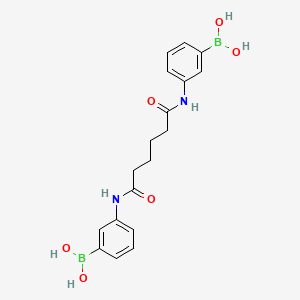 molecular formula C18H22B2N2O6 B1213176 N,N'-Bis(3-(dihydroxylborylbenzene))adipamide CAS No. 75806-95-0