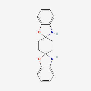 molecular formula C18H18N2O2 B12131790 Dispiro[benzoxazole-2(3H),1'-cyclohexane-4',2''(3''H)-benzoxazole](9CI) 