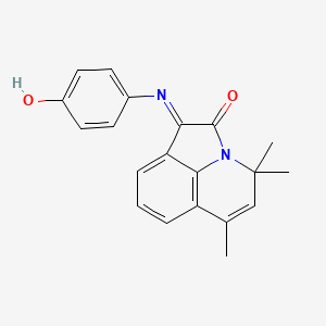 molecular formula C20H18N2O2 B12131914 1-[(E)-4-Hydroxy-phenylimino]-4,4,6-trimethyl-1H,4H-pyrrolo[3,2,1-ij]quinolin-2-one 