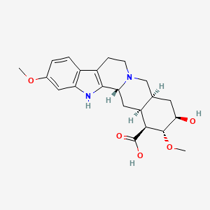 molecular formula C22H28N2O5 B1213193 Reserpic acid CAS No. 83-60-3