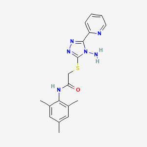 2-(4-amino-5-(2-pyridyl)(1,2,4-triazol-3-ylthio))-N-(2,4,6-trimethylphenyl)ace tamide