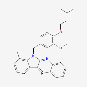 6-[3-methoxy-4-(3-methylbutoxy)benzyl]-7-methyl-6H-indolo[2,3-b]quinoxaline