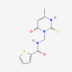 N-[(4-methyl-6-oxo-2-sulfanylpyrimidin-1(6H)-yl)methyl]thiophene-2-carboxamide