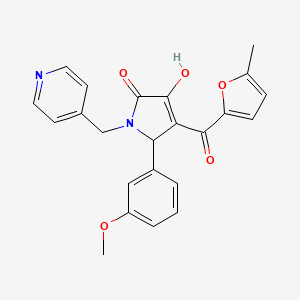 3-hydroxy-5-(3-methoxyphenyl)-4-(5-methylfuran-2-carbonyl)-1-[(pyridin-4-yl)methyl]-2,5-dihydro-1H-pyrrol-2-one