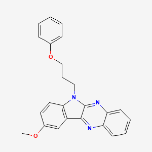 molecular formula C24H21N3O2 B12132059 2-Methoxy-5-(3-phenoxypropyl)indolo[2,3-b]quinoxaline 