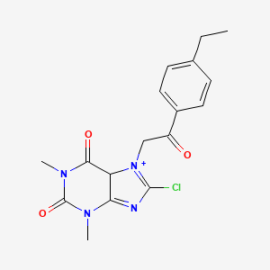 molecular formula C17H18ClN4O3+ B12132064 8-chloro-7-[2-(4-ethylphenyl)-2-oxoethyl]-1,3-dimethyl-5H-purin-7-ium-2,6-dione 