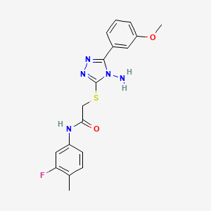 2-{[4-amino-5-(3-methoxyphenyl)-4H-1,2,4-triazol-3-yl]sulfanyl}-N-(3-fluoro-4-methylphenyl)acetamide