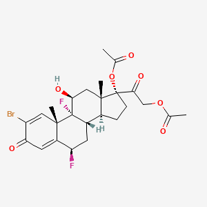 molecular formula C25H29BrF2O7 B1213212 Halopredone acetate CAS No. 57781-14-3