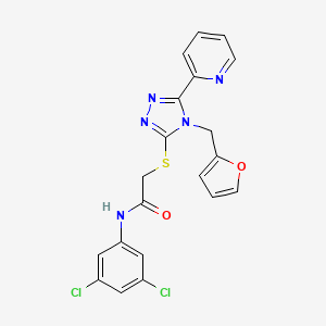 N-(3,5-dichlorophenyl)-2-{[4-(furan-2-ylmethyl)-5-(pyridin-2-yl)-4H-1,2,4-triazol-3-yl]sulfanyl}acetamide