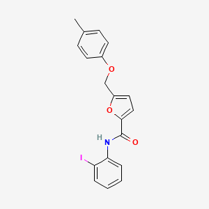 N-(2-iodophenyl)-5-[(4-methylphenoxy)methyl]furan-2-carboxamide