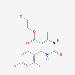 molecular formula C15H16Cl2N2O4 B12132230 2-Methoxyethyl 4-(2,4-dichlorophenyl)-6-methyl-2-oxo-1,2,3,4-tetrahydropyrimidine-5-carboxylate 