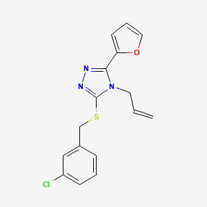 3-[(3-Chlorophenyl)methylthio]-5-(2-furyl)-4-prop-2-enyl-1,2,4-triazole