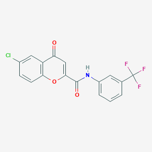 molecular formula C17H9ClF3NO3 B12132254 6-chloro-4-oxo-N-[3-(trifluoromethyl)phenyl]-4H-chromene-2-carboxamide 