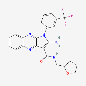 2-amino-N-(tetrahydrofuran-2-ylmethyl)-1-[3-(trifluoromethyl)phenyl]-1H-pyrrolo[2,3-b]quinoxaline-3-carboxamide