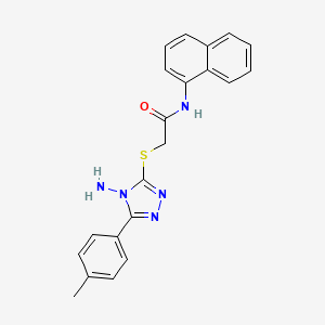 2-{[4-amino-5-(4-methylphenyl)-4H-1,2,4-triazol-3-yl]sulfanyl}-N-(naphthalen-1-yl)acetamide