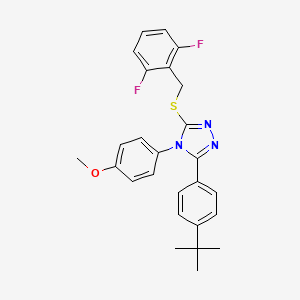 3-(4-tert-butylphenyl)-5-[(2,6-difluorobenzyl)sulfanyl]-4-(4-methoxyphenyl)-4H-1,2,4-triazole