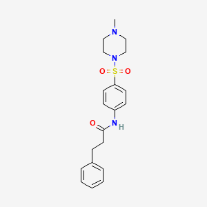 N-{4-[(4-methylpiperazin-1-yl)sulfonyl]phenyl}-3-phenylpropanamide