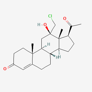 B1213239 12alpha-(Chloromethyl)-12-hydroxy-pregn-4-ene-3,20-dione CAS No. 7255-84-7