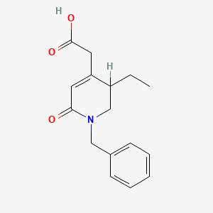 B1213242 1-Benzyl-5-ethyl-1,2,5,6-tetrahydro-2-oxo-4-pyridineacetic acid CAS No. 66594-71-6