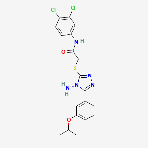 2-{4-amino-5-[3-(methylethoxy)phenyl](1,2,4-triazol-3-ylthio)}-N-(3,4-dichloro phenyl)acetamide