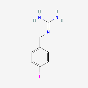 molecular formula C8H10IN3 B1213244 Iodobenzylguanidine, 4- CAS No. 14629-42-6
