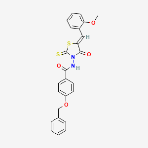 (Z)-4-(benzyloxy)-N-(5-(2-methoxybenzylidene)-4-oxo-2-thioxothiazolidin-3-yl)benzamide